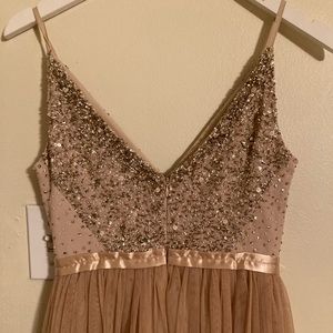 BHLDN Gorgeous Rose Gold Bridesmaid Dress